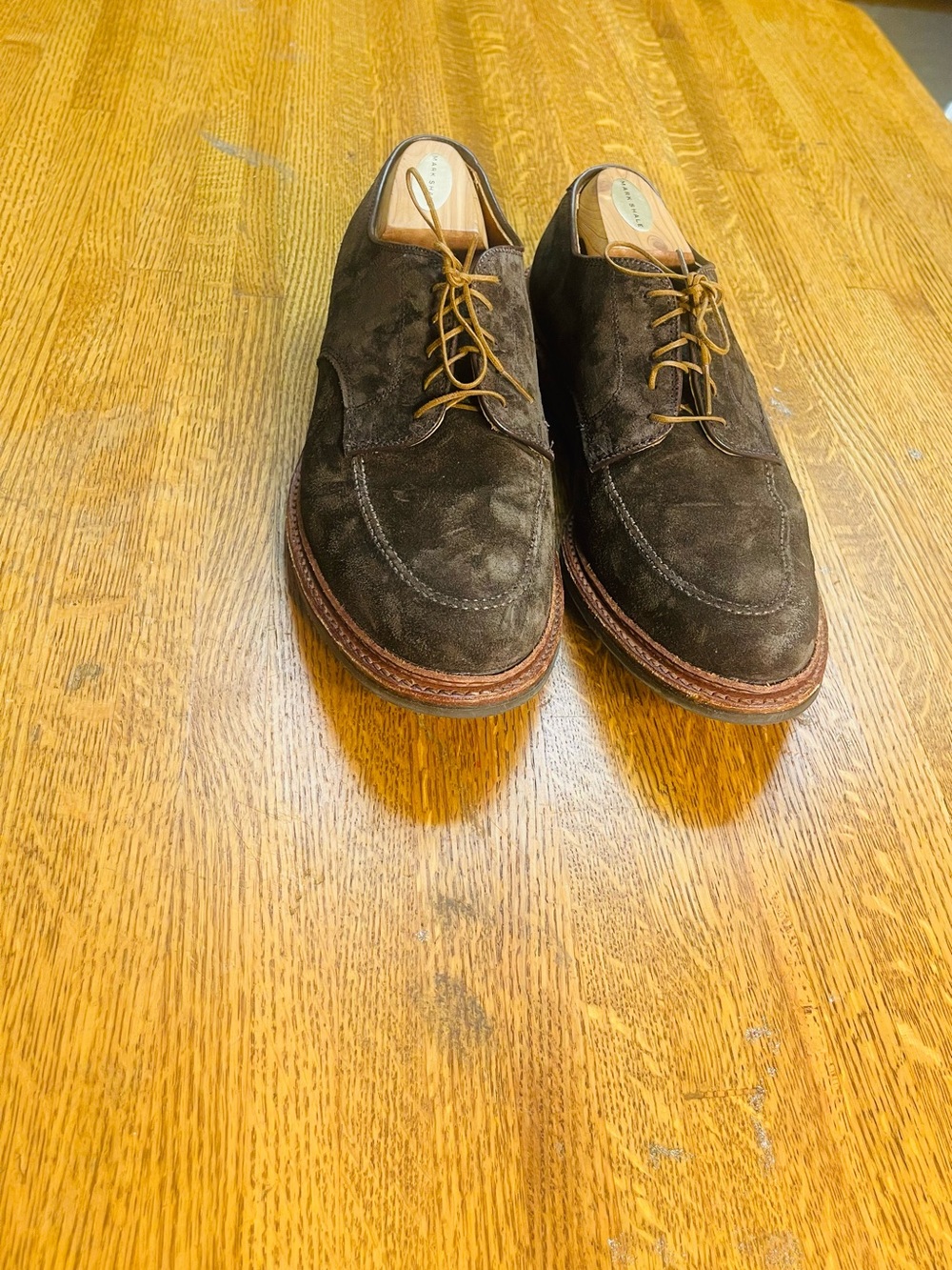 Alden Men's Brown Suede Derby Shoes Rare - Classic Lace-Up
